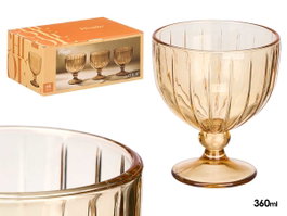 VIVALTO Coupe à glace Rayas Ambre 360ml