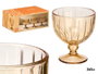 Vivalto Copa Helado Rayas Ambar 360 ml en Verre 10x12x10cm (Set de 24)