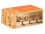 Vivalto Copa Helado Rayas Ambar 360 ml en Verre 10x12x10cm (Set de 24)