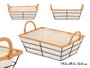 KINVARA Cesta rectangulaire avec anses - Naturel