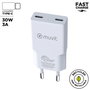 Chargeur de voiture Muvit for Change HC-263C Blanc 30 W