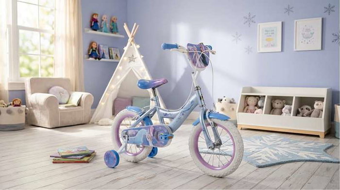 Huffy Bicicleta Frozen - Vélo enfant 14" (4-6 ans) - Licence Disney - Version espagnole