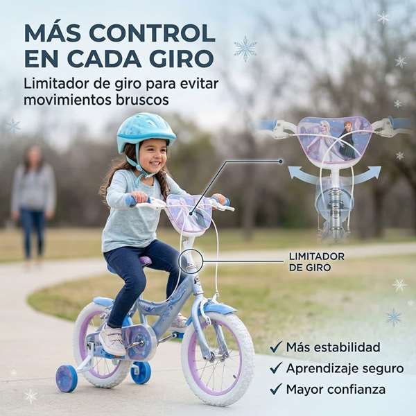 Huffy Bicicleta Frozen - Vélo enfant 14" (4-6 ans) - Licence Disney - Version espagnole