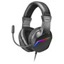 Mars Gaming MH122 Casque Gaming FRGB avec Micro, Réduction de Bruit Passive, Son Hi-Fi, Ultraléger, Jack 3.5mm + USB, Noir
