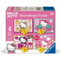 Ravensburger - Puzzle Hello Kitty 12, 16, 20 et 24 pièces pour enfants dès 3 ans - Dimension 19 x 14 cm