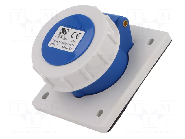 PAWBOL Connecteur d'alimentation AC socle femelle 16A 400V AC 6H IP67 PAWBOL Connecteur d'alimentation AC socle femelle 16A 400V AC 6H IP67