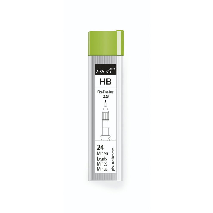 Pica Fine-Dry Refills HB - Mines de 0,9 mm (24 unités) must be localized in French context if possible, but brand and model names are preserved. Let's refine: Pica Fine-Dry Refills HB - Mines de graphite 0,9 mm (24 unités) effort to be natural. Actually, title requirement: Brand + variant. Title: Pica Fine-Dry Refills HB - Mines de 0,9 mm (24 unités) is good. Wait, title must identify variant. Variant is HB, 0.9mm, 24pcs. Title: Pica Fine-Dry Refills HB - Mines de 0,9 mm, boîte de 24. Let's follow instructions: Pica Fine-Dry Refills HB - Mines de 0,9 mm (24 unités) must be localized in French context if possible, but brand and model names are preserved. Let's refine: Pica Fine-Dry Refills HB - Mines de graphite 0,9 mm (24 unités) effort to be natural. Actually, title requirement: Brand + variant. Title: Pica Fine-Dry Refills HB - Mines de 0,9 mm (24 unités) is good. Wait, title must identify variant. Variant is HB, 0.9mm, 24pcs. Title: Pica Fine-Dry Refills HB - Mines de 0,9 mm, boîte de 24. Let's follow instructions:
