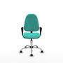 PIQUERAS Y CRESPO Chaise de bureau Algarra, similicuir turquoise