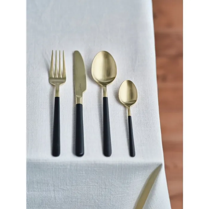 Cosy & Trendy Set de couverts Olivia 16 pcs - Champagne/Noir