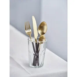 Cosy & Trendy Set de couverts Olivia 16 pcs - Champagne/Noir