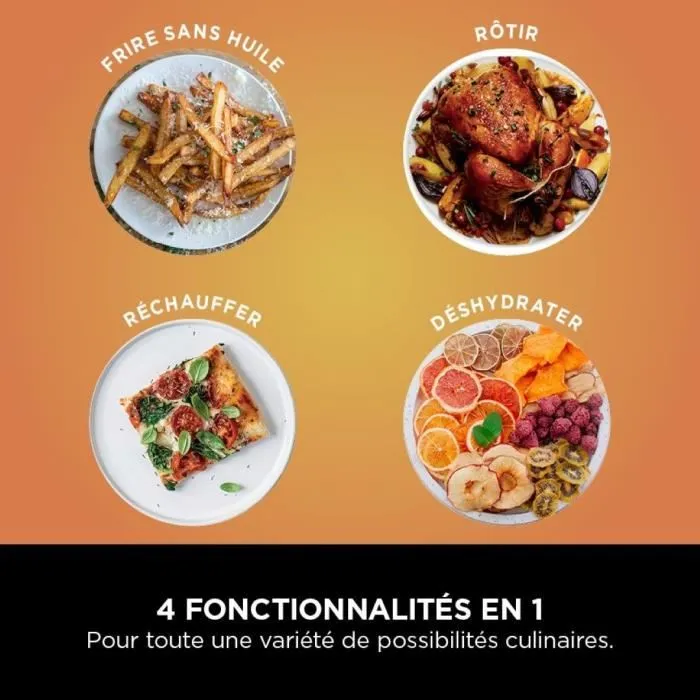 Ninja AF140EU - Friteuse sans huile, 2000 W, capacité 4,7 L, 4 programmes de cuisson, température réglable jusqu'à 210°C Ninja AF140EU - Friteuse sans huile, 2000 W, capacité 4,7 L, 4 programmes de cuisson, température réglable jusqu'à 210°C