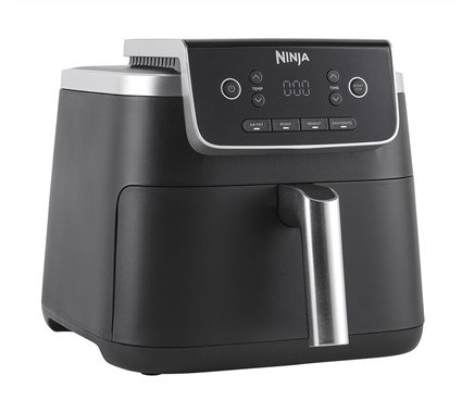 Ninja AF140EU Friteuse Air 4-en-1 sans Huile, 4.7L, 2000W, 6 Programmes (Frire, Rôtir, Réchauffer, Déshydrater), Casserole Antiadhésive et Lavable au Lave-vaisselle