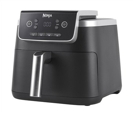 Ninja AF140EU Friteuse Air 4-en-1 sans Huile, 4.7L, 2000W, 6 Programmes (Frire, Rôtir, Réchauffer, Déshydrater), Casserole Antiadhésive et Lavable au Lave-vaisselle