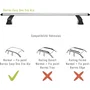 Green Valley Lot de 2 Barres de toit Easy One N°18 Aluminium Fixation fix point Jusqu'à 75 kg