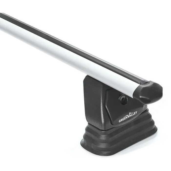 Green Valley Lot de 2 Barres de toit Easy One N°18 Aluminium Fixation fix point Jusqu'à 75 kg