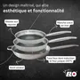Elo Set de 3 Poêles à Induction ELODUR Select Inox 18/10 Aluminium Antiadhésif sans PFAS - 24 cm, 28 cm, 32 cm - Compatibles Tous Feux et Four jusqu'à 240°C