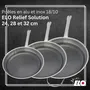 Elo Set de 3 Poêles à Induction ELODUR Select Inox 18/10 Aluminium Antiadhésif sans PFAS - 24 cm, 28 cm, 32 cm - Compatibles Tous Feux et Four jusqu'à 240°C