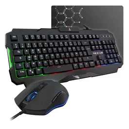 The G-Lab COMBO HELIUM - Pack Gamer 3 en 1 avec clavier rétroéclairé anti-ghosting, souris gaming 3200 DPI et tapis de souris