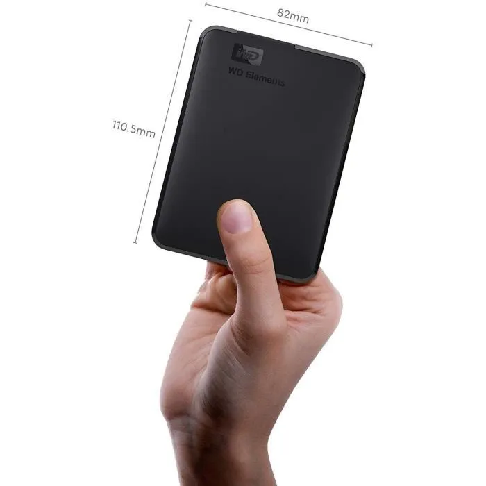 Western Digital WD Elements - Disque dur externe portable USB 3.0 5 To - Noir