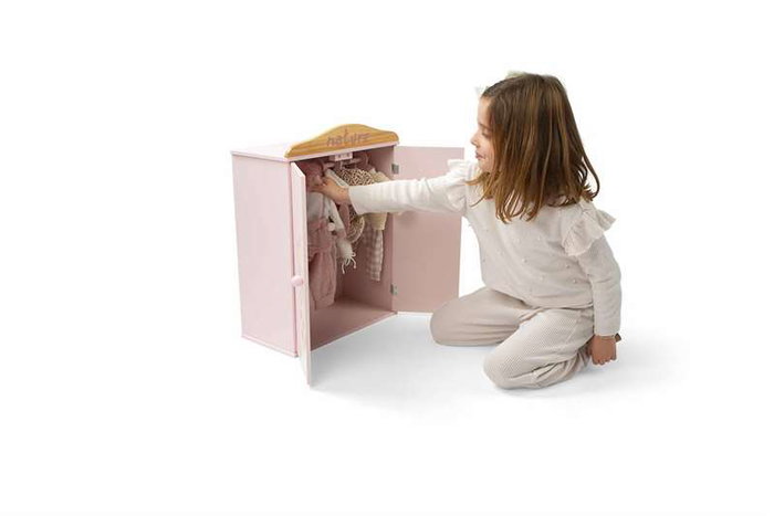 Muñecas Arias Armario Nature - Armoire pour enfant 40x20.50x54.5 cm avec 5 cintres - À monter Muñecas Arias Armario Nature - Armoire pour enfant 40x20.50x54.5 cm avec 5 cintres - À monter