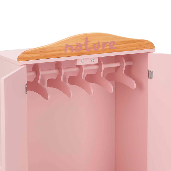 Muñecas Arias Armoire Nature Rose avec 5 Cintres Muñecas Arias Armoire Nature Rose avec 5 Cintres