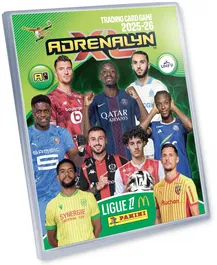 Panini TCG ADRENALYN XL Ligue 1 McDonald's 2025/26 - Pack de démarrage avec album + 4 pochettes - 24 cartes de football français