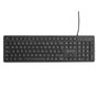 eSTUFF Clavier filaire USB G220 pour disposition allemande AZERTY, profil bas, touches silencieuses, design élégant