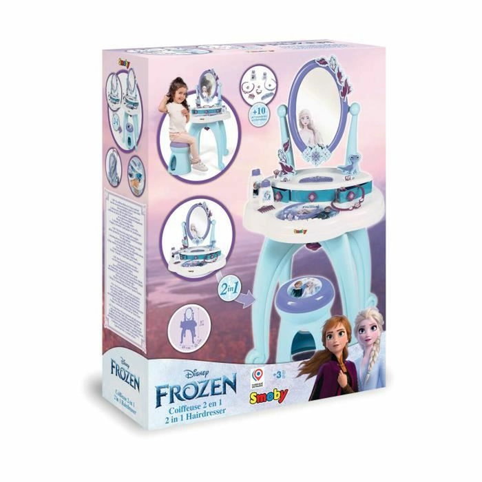 Smoby Coiffeuse 2 en 1 La Reine des Neiges avec tabouret