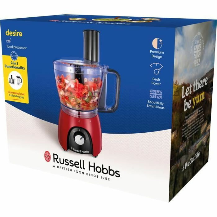 Russell Hobbs Desire Red Robot Culinaire Rouge et Gris 600 W Russell Hobbs Desire Red Robot Culinaire Rouge et Gris 600 W