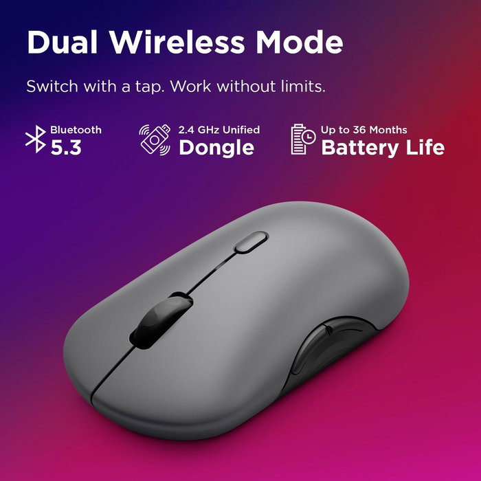 Lenovo 700 Multi-Device Wireless Silent Mouse Luna Grey Lenovo 700 Multi-Device Wireless Silent Mouse Luna Grey