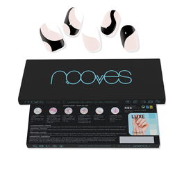 Nooves Feuilles à Ongles Gel Premium Glam #vache blanche 20 u