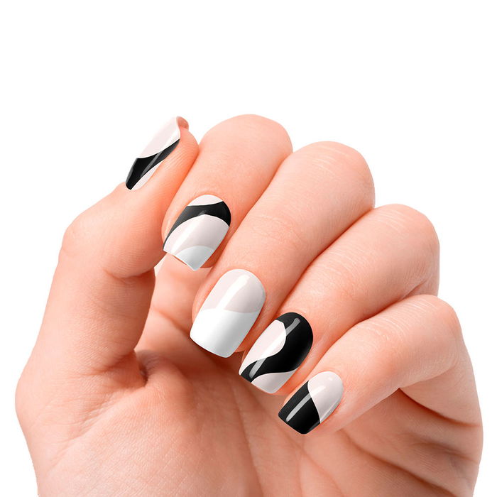 Nooves Feuilles à Ongles Gel Premium Glam #vache blanche 20 u