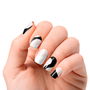 Nooves Feuilles à Ongles Gel Premium Glam #vache blanche 20 u