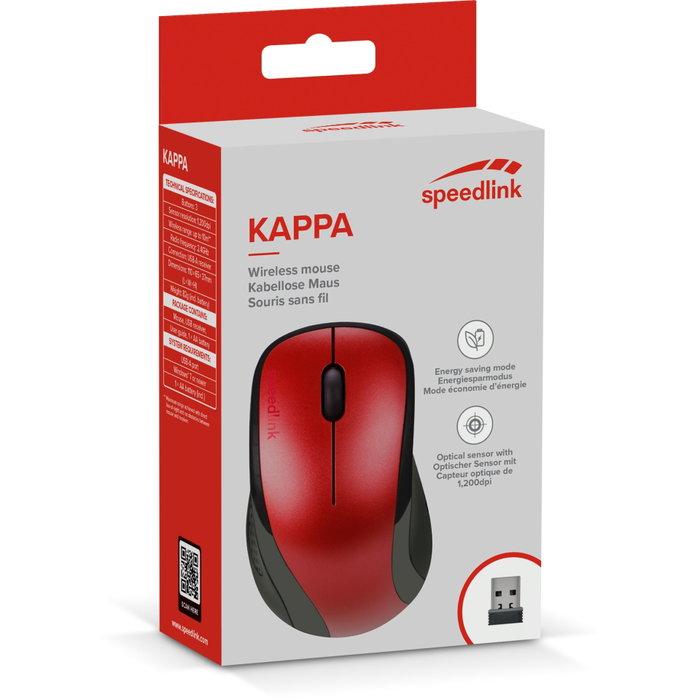 Speedlink KAPPA Souris sans fil Rouge