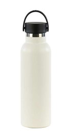 Safta - Gourde isotherme avec revêtement extérieur en caoutchouc, 600 ml, couleur blanc, dimensions 25 x 7,3 x 7,3 cm