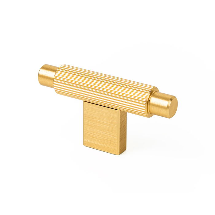 Viefe Poignée Arpa Aluminium Finitions Effet Inox, Laiton Brossé, Noir Brossé, Entraxe 70x37 mm