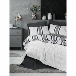 Parure de couette en coton renforcé Anthracite, 220 x 240 cm