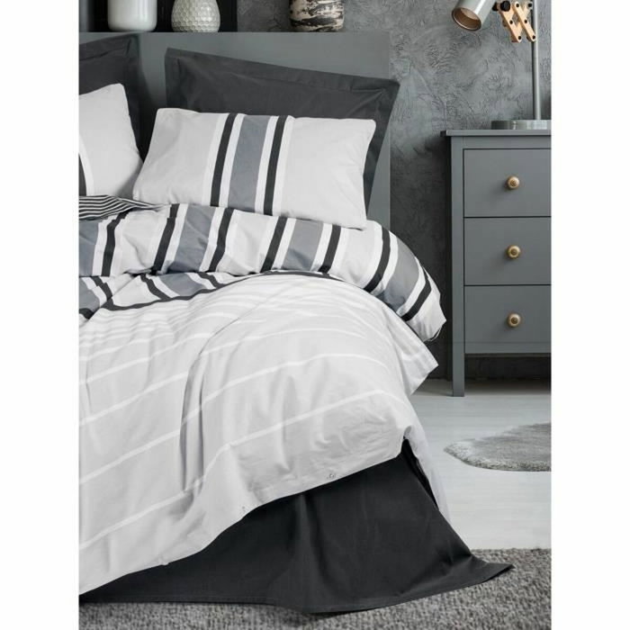 Parure de couette en coton renforcé Anthracite, 220 x 240 cm