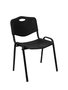 Silla Iso de PVC color Negro. Sin brazos