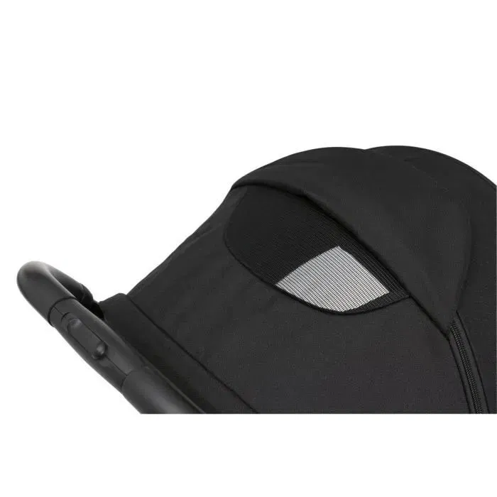 Chicco Glee Poussette 4 roues noire pour ville, léger et pliable, assise large - Poussette compacte