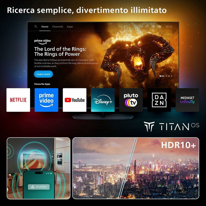 TV intelligente Philips 50PUS8010 4K Ultra HD 50" LED TV intelligente Philips 50PUS8010 4K Ultra HD 50" LED