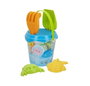 Color Baby - Cubo Playa Animal Summer 18 cm - Seau de plage avec pelle, râteau et 2 moules en plastique - Jouet pour enfants à partir de 18 mois