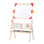 Tachan Pizarra XL - Tableau Magnétique et à Craie en Bois FSC 2 en 1 pour Enfants, avec Lettres, Abaque, Horloge, Effaceur et Accessoires