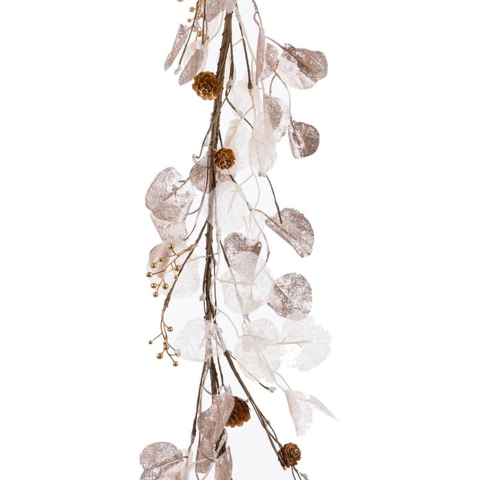 BigBuy Home Guirlande de Noël Ivoire Plastique 7 x 7 x 120 cm BigBuy Home Guirlande de Noël Ivoire Plastique 7 x 7 x 120 cm