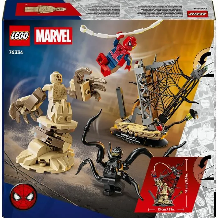 Lego Marvel 76334 Le Combat Legendaire entre Spider-Man et Sandman - Set de Construction Collector avec Minifigurines - A Partir de 9 Ans