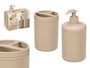 BERILO Set Distributeur et Gobelet Rayures Beige
