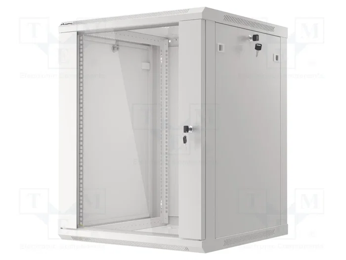Lanberg Armoire Rack Mural 15U 600x600 Gris Porte Verre Lanberg Armoire Rack Mural 15U 600x600 Gris Porte Verre