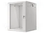 Lanberg Armoire Rack Mural 15U 600x600 Gris Porte Verre