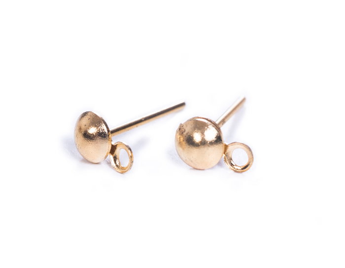 Innspiro Boucles d'oreilles métalliques calota dorées 4,0x14,6mm - 100 unités Innspiro Boucles d'oreilles métalliques calota dorées 4,0x14,6mm - 100 unités