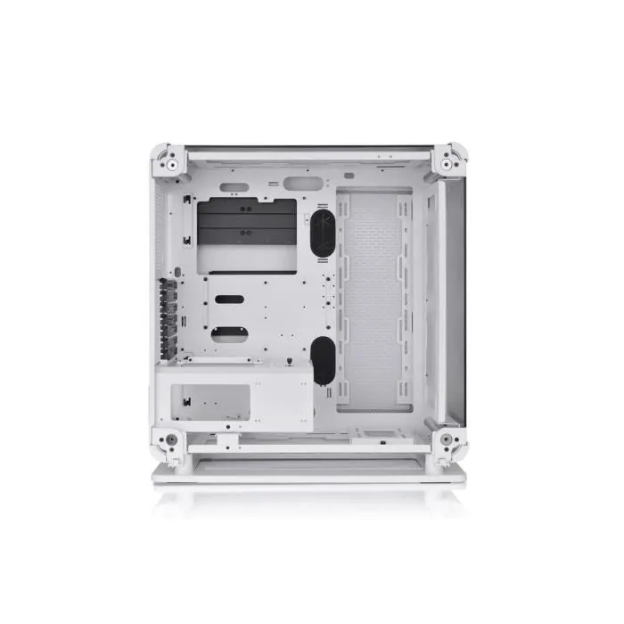 Thermaltake Core P6 TG Snow - Boîtier PC moyen tour ATX en blanc, ouvert/fermé, avec vitres trempées, ports USB 3.0, Type-C et audio